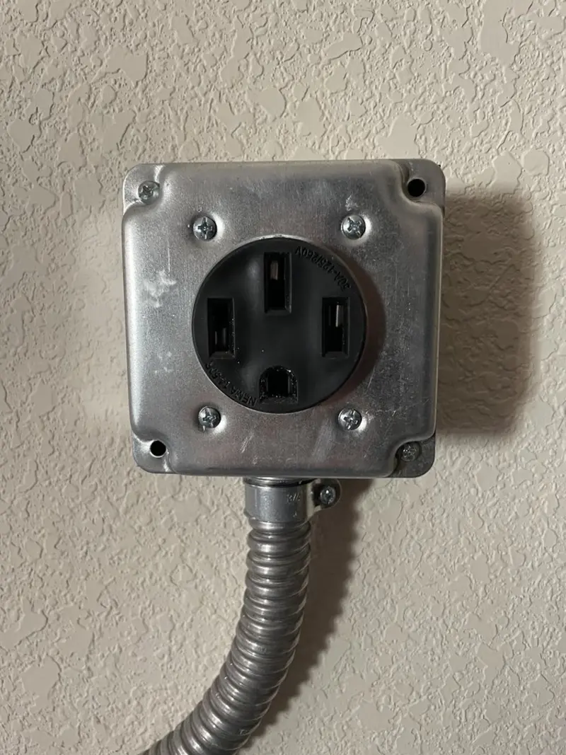NEMA 14-50 outlet installed for Smart Home Electrical in Benton